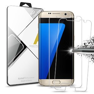 Galaxy S7 Edge Screen Protector, 3D Fullcoverage TPU Screen Protector Film, i-croo A-line[Edge to Edge, Full-Cover], [Anti-Bubble] [HD Ultra Clear Film], Life Warranty, (2packs)