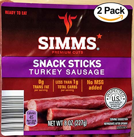 SIMMS Turkey Sausage Snack Sticks - 16 oz