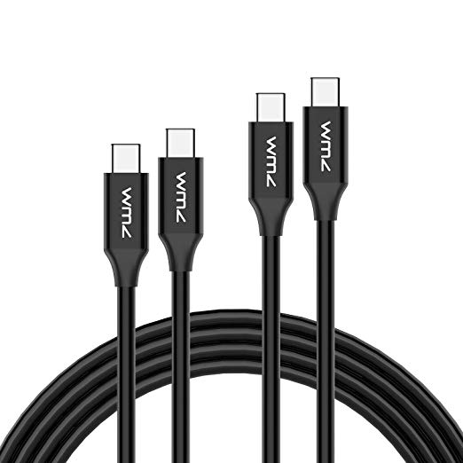 Type USB C-C Cable,WMZ 2 Pack 3.3ft & 6.6ft 3.1 Type C to Type C Fast Charging Cable 10 Gbps With E-Mark for Google Pixel 2 XL,New Macbook Pro,Nexus 5x/6p,Samsung Galaxy Note 8 S8 Plus,Chromebook