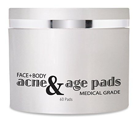 Acne Treatment and Anti-Aging Peel Pads for Face & Body, Treats Multiple Skin Care Issues :: With Salicylic Acid, Glycolic Acid, Lactic Acid & 8 Natural Botanicals, 60 Pads by SkinStar, MD