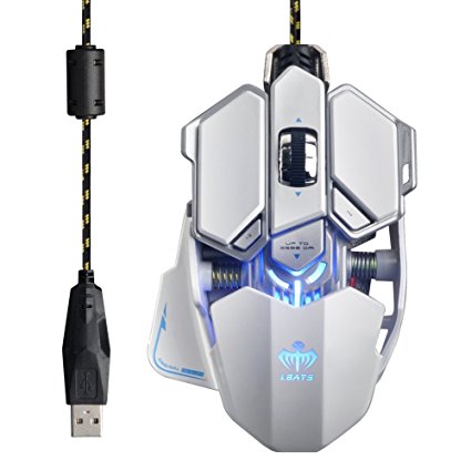 LBATS X7 Professional Gaming Mouse, White