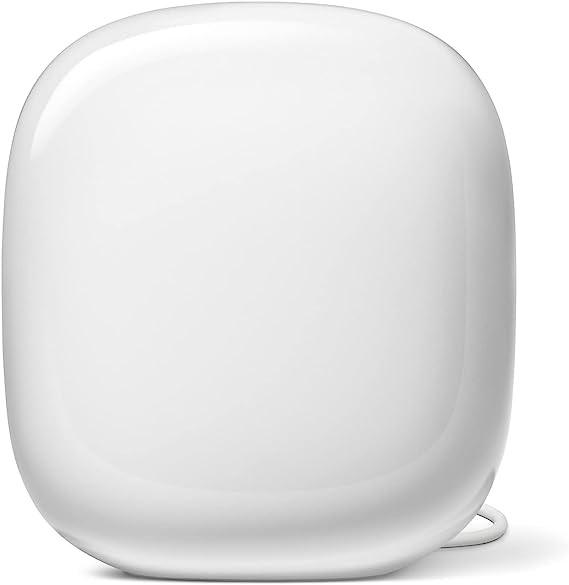 Google Wifi Pro – Wi-Fi 6E Reliable home system with fast speed and whole-home coverage Mesh router snow, Pack of 1