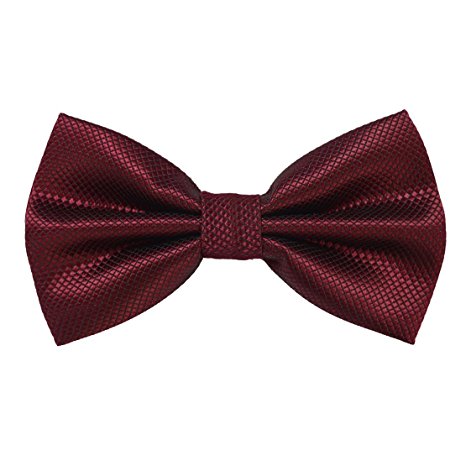 Alizeebridal Men's Solid Formal Banded Bow Ties 18-color Available