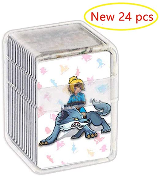 NFC Tag Game Cards for the legend of Zelda Breath of the Wild,24pcs Botw Nfc Game Cards with Crystal Case Compatible with Nintendo Switch/Wii U