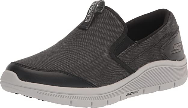 Skechers Men's Go Walk Arch Relaxed Fit Canvas Slip on Golf Shoe Sneaker