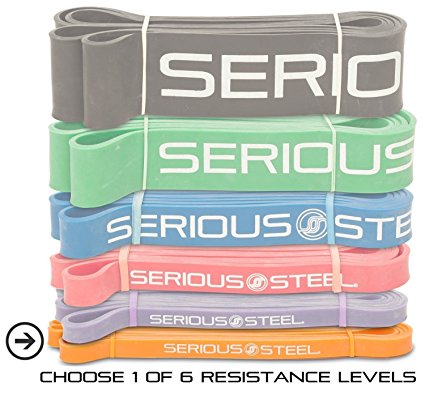 Serious Steel Orange #0 Assisted Pull-Up Band, Resistance & Stretch Band | Powerlifting Bands | Top Rated and Most Durable Pull-Up Assist Bands! (Single unit) 41"L