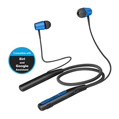 Jarv Wave Flex Wireless Sport Running Workout Bluetooth Neckband Headset with Mic/Volume Control & Siri/Google Assistant