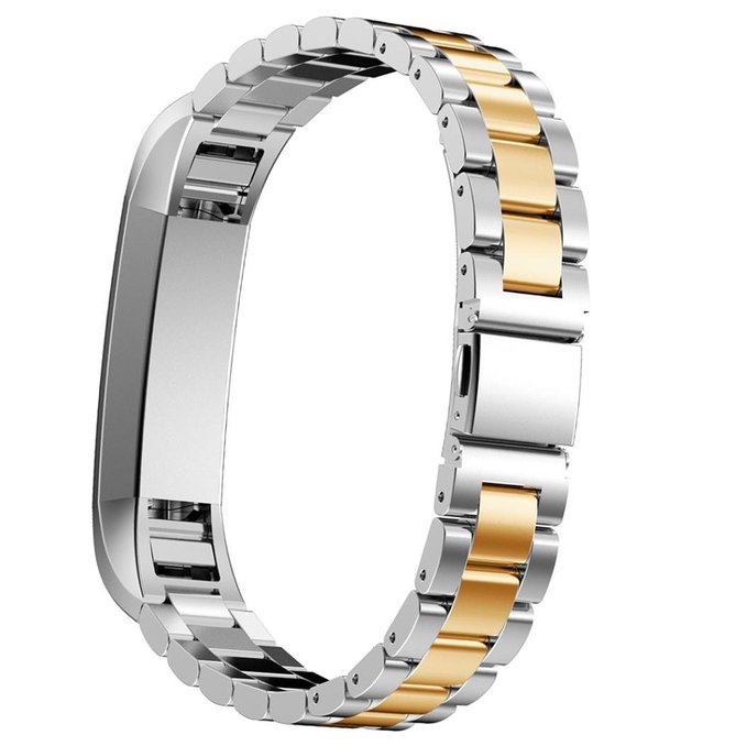 D.B.MOOD Band for Fitbit Alta Smart Watch,Stainless Steel,7 Color,8.26 Inches Silver Gold