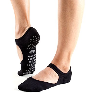 Tavi Noir Chey Mary Jane Organic Knit Non-Slip Grip Socks for Barre, Pilates, Studio, and Yoga