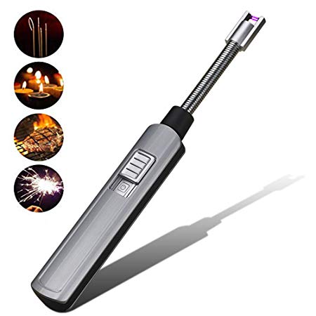 USB Candle Lighter, HopingFire Electric Arc Lighter Rechargeable Windproof Flameless Lighter, Perfect for Home, BBQ, Kitchen, Stove, Camping Trips