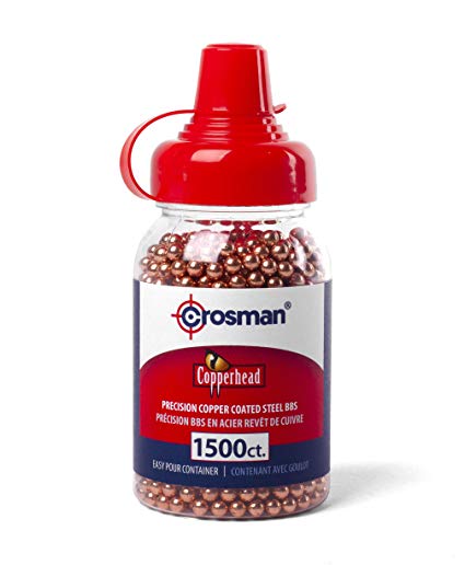 Crosman Copperhead 4.5mm Copper Coated BBs In EZ-Pour Bottle For BB Air Pistols And BB Air Rifles
