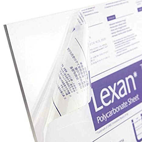 Lexan Sheet - Polycarbonate - .236" - 1/4" Thick, Clear, 12" x 24" Nominal