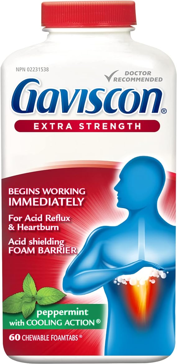 Gaviscon Extra Strength Peppermint 60 Tablets