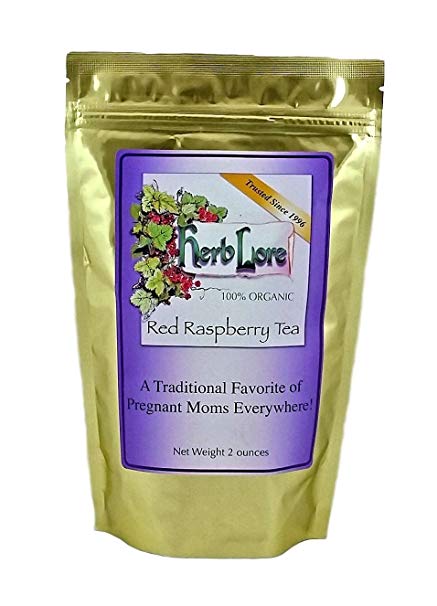 Herb Lore Raspberry Leaf Tea - 60 Cups - Loose Leaf - Supports Female Fertility, Healthy Pregnancy, Labor and Postpartum Healing