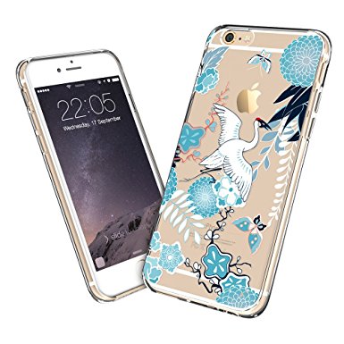 iPhone 6 Plus Case,iPhone 6s Plus Case, ESR Totem Henna Mandala Floral Pattern Design with Soft TPU Bumper Hard PC Back Cover for 5.5" iPhone 6 Plus / iPhone 6s Plus_ Japanese Crane