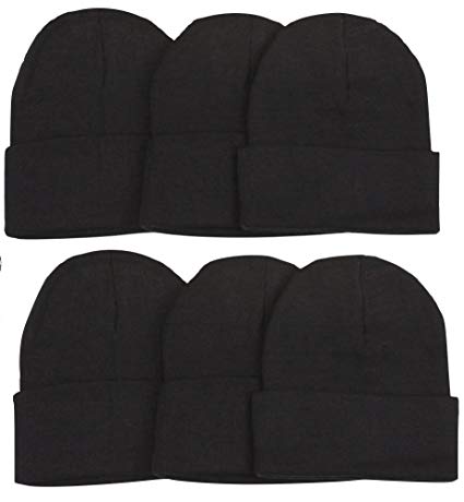 ToBeInStyle Men's Pack of 6 Double Layered Beanies