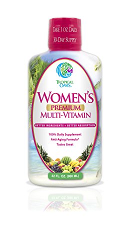 Women's Premium Liquid Multivitamin - Anti-Aging formula w/ 15 Vitamins, 70 minerals, 23 Amino Acids, & blend of 16 Herbs specially formulated for Women. Maximum Absorption! -32 Serv.