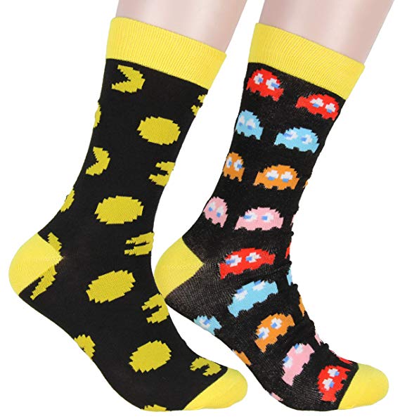 Nintendo Pac-Man Maze Arcade 2 Pack Crew Socks