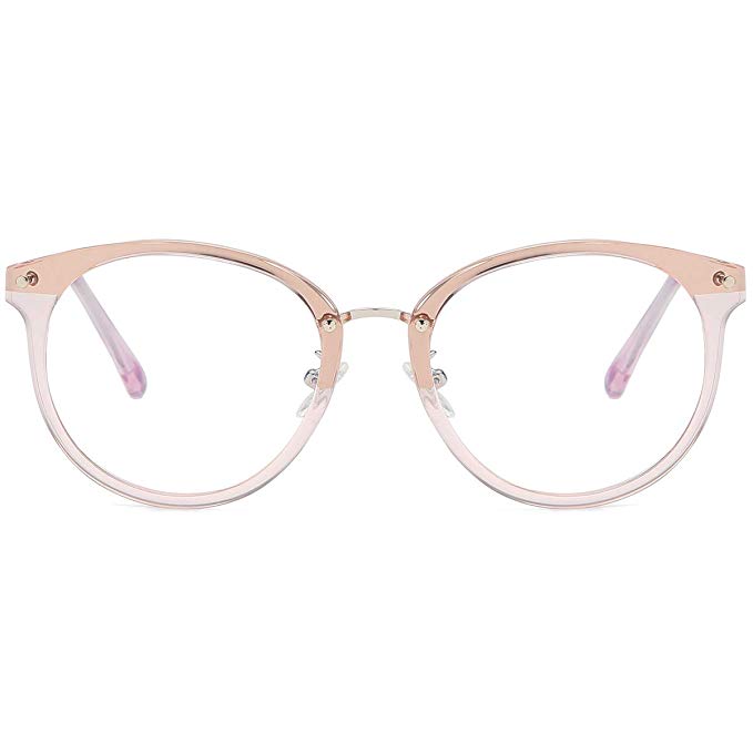 SOJOS Round Anti Blue Light Blocking Glasses Women Computer Eyeglasses Ashley