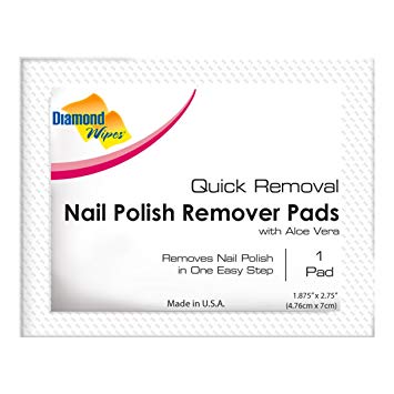 Nail Polish Remover Pads, Individually sealed packet, pre-soaked extra thick pad for travel - Pack of 50