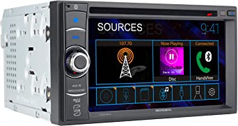 JENSEN CDR462 6.2 inch LED Multimedia Touch Screen Double Din Car Stereo |CD & DVD Player | Push to Talk Assistant | Bluetooth | Steering Wheel Control | USB & microSD Ports