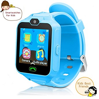 Kid Smartwatches game watches for kids children calling watch with camera with SIM card Kids Educational Toys Boys Girls gift.(Blue)