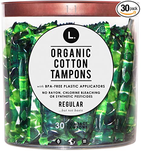 L. Organic Cotton Regular Absorbency Compact Tampons 30 Count
