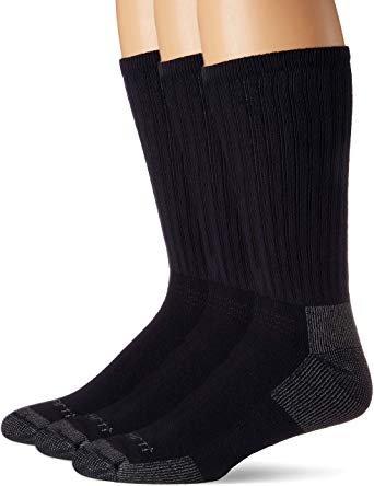 Carhartt Men's 3-Pack Standard All-Season Cotton Crew Work Socks