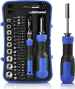 Precision Screwdriver Bits & Socket Set | 77Pcs Screwdriver Repair Tool Kit with Built-in Magnetizer for Computer, PC, Laptop, Xbox, Furniture Car Electronics, DIY, Home & Office, Gift