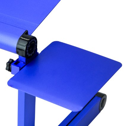 SOJITEK Blue Mousepad Attachable to Folding Laptop Notebook Tray Book Stand - DOES NOT INCLUDE LAPTOP STAND