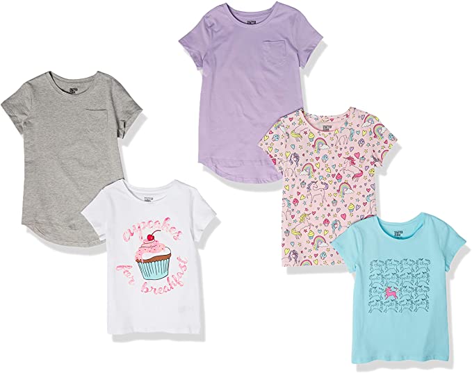 Amazon Brand - Spotted Zebra Girls' Short-Sleeve T-Shirts