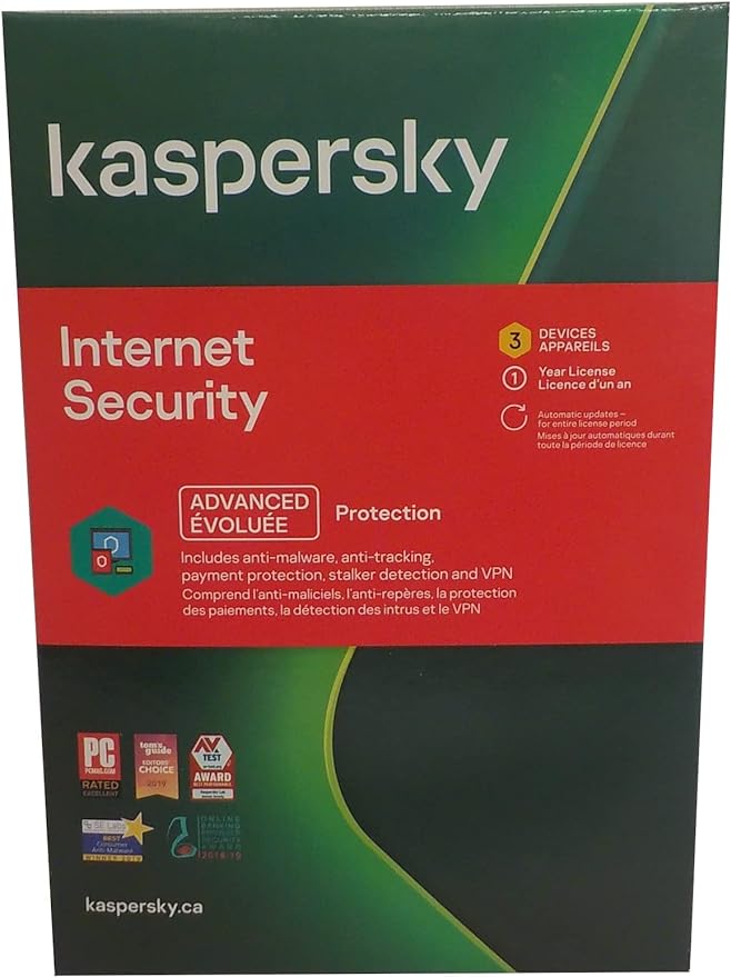 Kaspersky Internet Security 2021-22 3 Devices 1 Year /Activation code via Post mail