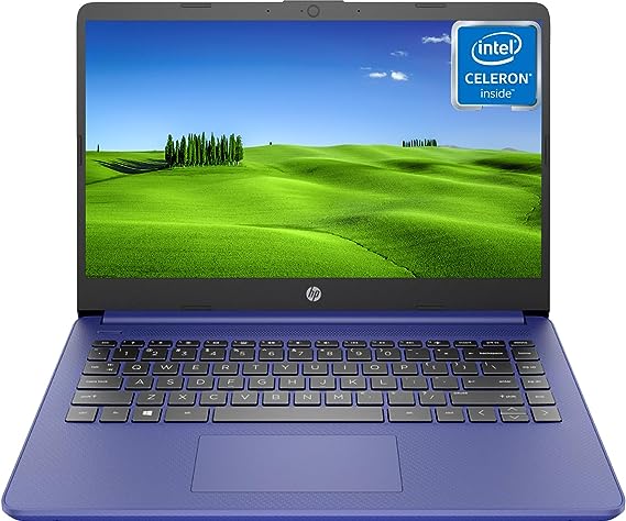 HP 2023 Newest 14 Inch Laptop Students Business, Intel Quad-Core Processor, 16GB RAM, 320GB Storage(64GB eMMC 256GB Micro SD), 12H Battery Life, UHD Graphics,Webcam,HDMI,WiFi, Ultra Light, Win 11 S