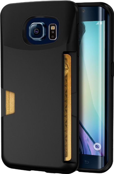 Galaxy S6 Edge Wallet Case - Vault Slim Wallet by Silk - Ultra Slim Protective Credit Card ID Cover Black Onyx