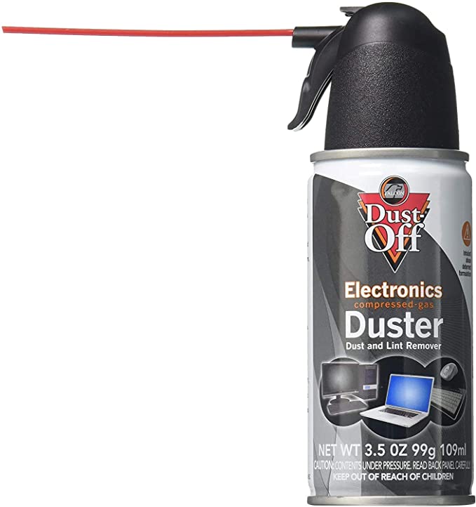 Dust, Off Compressed Gas (152a) Disposable Cleaning Duster, 1 Count (3.5 oz - Black)