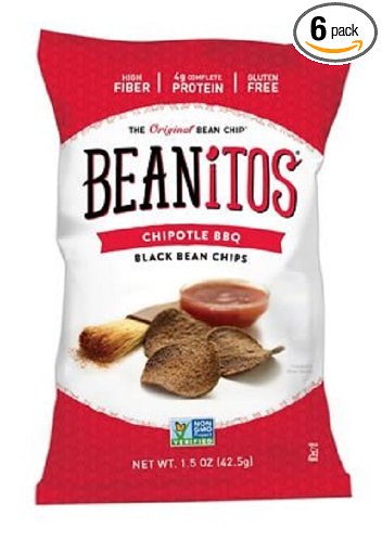 Beanitos Black Bean Chipotle BBQ Chips, 6 Ounce (Pack of 6)