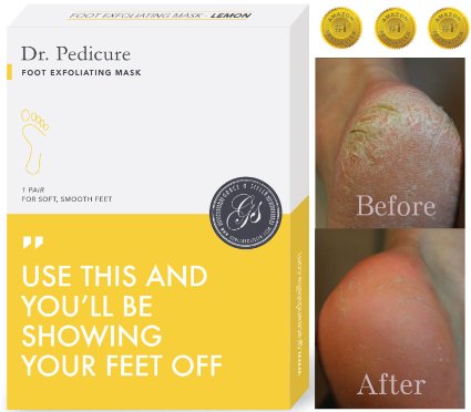 BEST RATED Baby Foot Peel Mask by Grace & Stella® - Odor Eliminator & Callus Remover - 100% Satisfaction Guarantee (USA Seller)