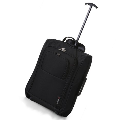 5 Cities 21 Inch Carry On Wheeled Travel Trolley Bag