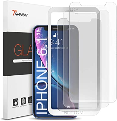 Trianium 3 Pack Glass Protector Compatible with iPhone 11 Screen Protector, iPhone XR Screen Protector Tempered Glass Film [6.1 Inch] HD Clarity 0.25mm with Installation Alignment Case Tray (3-Pack)