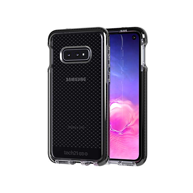 tech21 - Evo Check - for Samsung Galaxy S10e - Mobile Phone Case with a Unique Check Pattern - Thin and Light Cellphone Case - Phone Casing for Drop Protection of 12FT or 3.6M (Smokey/Black)