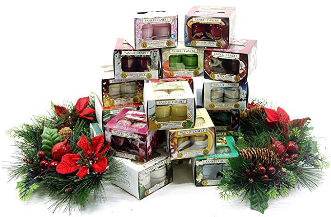 6 Boxes Festive Season Fragrances Yankee Xmas Scented Tealights Total 72 Candles