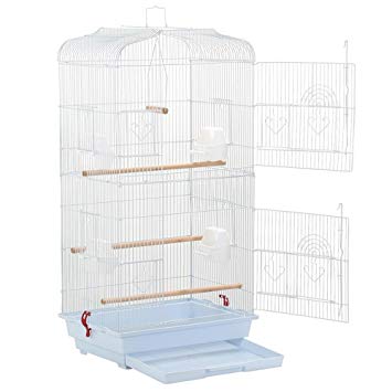 Yaheetech 36" Metal Bird Cage for Parrot Cockatiel Canary Finch