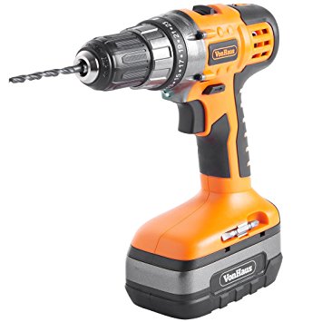 VonHaus NEW & UPDATED Version 18V Cordless Drill Driver with Built-In Spirit Level 13mm Chuck and FREE 13-Piece Accessory Kit | FREE 2 Year Warranty