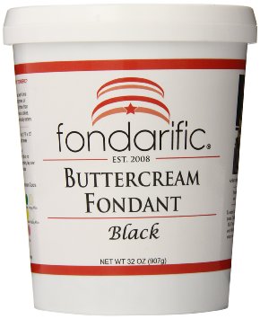 Fondarific Buttercream Fondant Black, 32 ounces