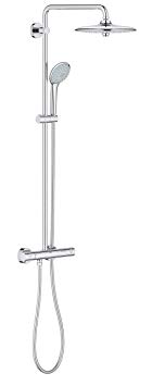 GROHE 26128001 Euphoria 2.5 Gpm Shower System with Thermostat for Wall Mount, Starlight Chrome