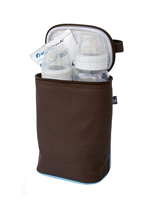 J.L. Childress Tall TwoCOOL 2 Bottle Cooler, Cocoa Blue