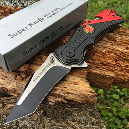 Snake Eye Tactical Rescue Style Assisted Opening Knife Clip Outdoors Camping Hunting Fishing