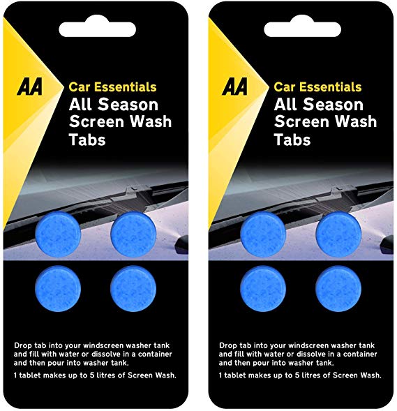 AA Car Essentials 8 x All Season Screenwash Tabs Makes up to 40L of screenwash