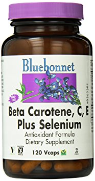 BlueBonnet Beta Carotene C and E Plus Selenium Vegetarian Capsules, 120 Count