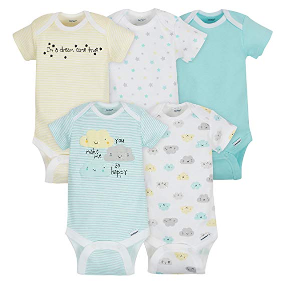 Gerber Baby Boys' 5 Pack Onesies